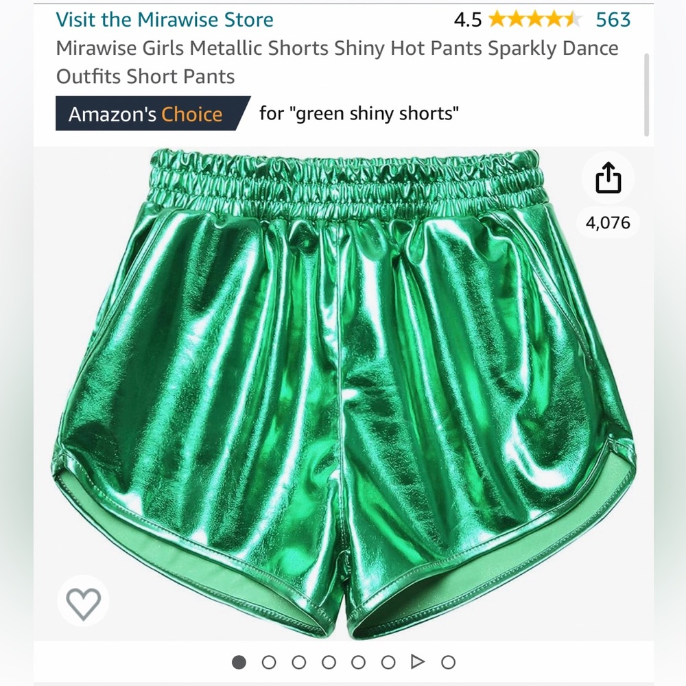 Mirawise Metallic Shorts Shiny Sparkly Dance Shorts